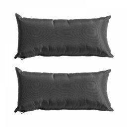 2er-Set Kissen, 40 x 20 cm Grau - Grau