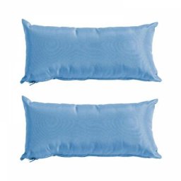 2er-Set Kissen, 40 x 20 cm Blau - Blau