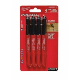 Milwaukee - inkzall Permanentmarker schwarz 4 Stk. (Marker, Markierstift, Stift)