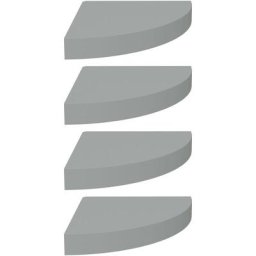 Eck-Schweberegale 4 Stk. Grau 25x25x3,8 cm mdf Vidaxl Grau