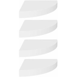 Eck-Schweberegale 4 Stk. Weiß 25x25x3,8 cm mdf Vidaxl Weiß