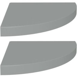 Eck-Schweberegale 2 Stk. Grau 35x35x3,8 cm mdf Vidaxl Grau