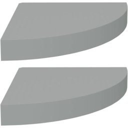 Eck-Schweberegale 2 Stk. Grau 25x25x3,8 cm MDF vidaXL - Grau