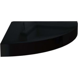 Eck-Schweberegal Hochglanz-Schwarz 25x25x3,8 cm mdf Vidaxl Schwarz