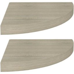 Eck-Schweberegale 2 Stk. Eichefarben 35x35x3,8 cm mdf Vidaxl Braun