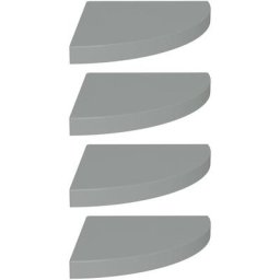 Eck-Schweberegale 4 Stk. Grau 35x35x3,8 cm mdf Vidaxl Grau