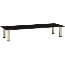 Vidaxl - TV-Tisch Schwarz 100x35x17 cm Hartglas Schwarz