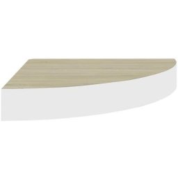 Eck-Wandregal Eiche und Weiß 35x35x3,8 cm mdf Vidaxl Braun