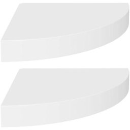 Eck-Schweberegale 2 Stk. Weiß 25x25x3,8 cm MDF vidaXL - Weiß