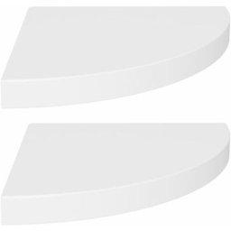 Eck-Schweberegale 2 Stk. Weiß 35x35x3,8 cm mdf Vidaxl Weiß