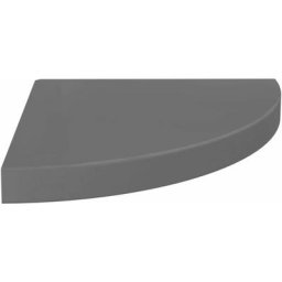 Eck-Schweberegal Hochglanz-Grau 35x35x3,8 cm mdf Vidaxl Grau