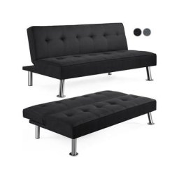 Klappsofa mit Schlaffunktion 3-Sitzer Sofa Couch Gästebett Klappbett Schlafsofa Sofabett Bezug aus