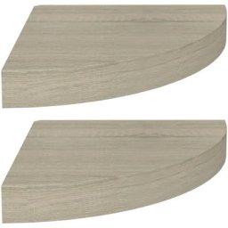 Eck-Schweberegale 2 Stk. Eichefarben 25x25x3,8 cm mdf Vidaxl Braun