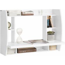 Sobuy - FWT18-W Wandtisch in weiß Wandschrank Schreibtisch Computertisch Kinderschreibtisch bht