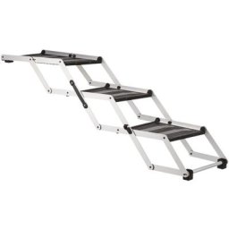 3-stufige Haustier-Klapptreppe Aluminium Trixie Grau