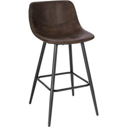 Barhocker mit Rückenlehne, Barstuhl mit Sitzhöhe 63 cm, ergonomischer Hocker im Bar, Polsterstuhl