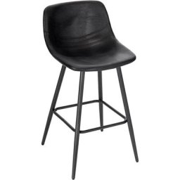 Barhocker mit Rückenlehne, Barstuhl mit Sitzhöhe 63 cm, ergonomischer Hocker im Bar, Polsterstuhl