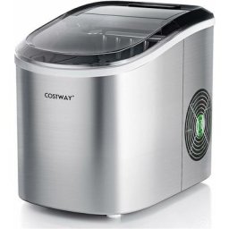 COSTWAY Eiswürfelmaschine 2,2 L, Eiswürfelmaschine mit kugelfoermigen Eiswürfeln, Elektrischer