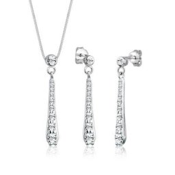 Elli Schmuckset Tropfen Kristalle 925 Silber