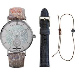 ZEPPELIN Quarzuhr Mandala, Sommer Set Lady, 8131-1_Sommer, (Set, 3-tlg., Uhr mit Wechselband und Armband)