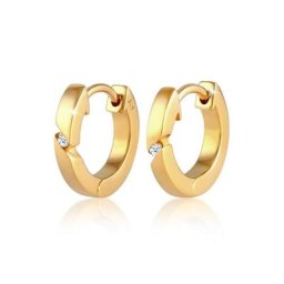 Elli DIAMONDS Paar Creolen Creolen Basic Diamant (0.04 ct) 925 Silber