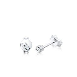 Elli DIAMONDS Paar Ohrstecker Basic Ohrstecker Diamant 0.12 ct. 925 Silber