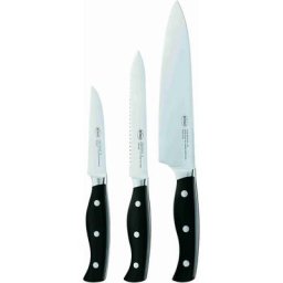 RÖSLE Messer-Set (Set, 3-tlg), Kochmesser, Universalmesser, Gemüsemesser, Klingenspezialstahl