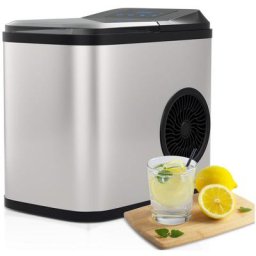 Eiswürfelbereiter Eiswürfelmaschine lcd 2,2L Edelstahl 120W-150W 0,8 Liter Eiswürfelbehälter - Grau