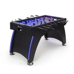 Klarfit - Arrowhead Kickertisch 117 x 68 LED-Beleuchtung autom. Torzählung schwarz - Schwarz