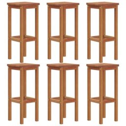 Barhocker 6 Stk. Massivholz Akazie Vidaxl Braun