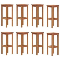 Barhocker 8 Stk. Massivholz Akazie Vidaxl Braun
