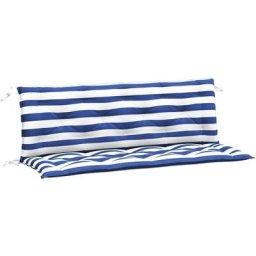 Vidaxl - Gartenbank-Auflagen 2-tlg. Blau&Weiß Gestreift 150x50x7cm Stoff Mehrfarbig