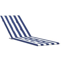 Liegestuhl-Auflage Blau&Weiß Gestreift Oxford-Gewebe Vidaxl Blau