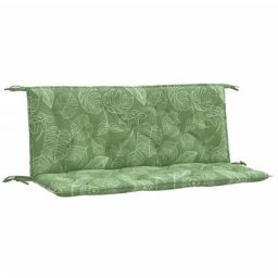 Vidaxl - Gartenbank-Auflagen 2-tlg. Blattmuster 120x50x7 cm Stoff Grün