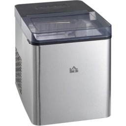 Eiswürfelmaschine, 2, 1 Liter Wasser, 15 kg in 24 h, Selbstreinigend, Weiß, inkl. Eiswanne +