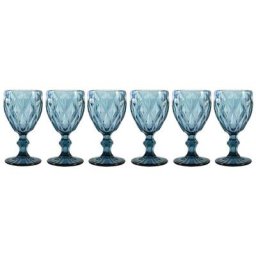 Weinglas 6er-Set Vintage keith - 8x8x15,5cm - Blau - Blau
