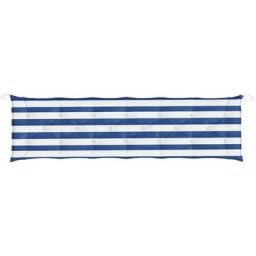 Gartenbank-Auflage Blau&Weiß Gestreift 200x50x7 cm Stoff Vidaxl Mehrfarbig