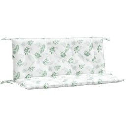 Vidaxl - Gartenbank-Auflagen 2-tlg. Blattmuster 120x50x7 cm Stoff Grün