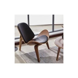 Relaxsessel Sessel Wohnzimmer Moderne Dreibein-Ohrensessel Fernsehsessel Kunstleder Schwarz und