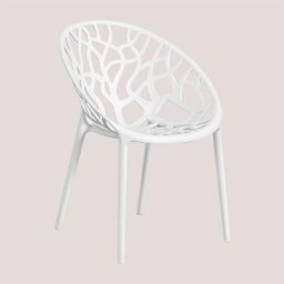 SKLUM 4er Set stapelbare Gartenstühlen Ores Weiss - Weiss