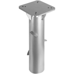 2x Sonnenschirmständer Edelstahl Sonnenschirm Universal Bodenplatte Bodehülse - Silber - Randaco