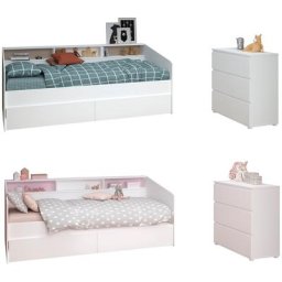 Parisot Jugendzimmer-Set Sleep 15, (Set, 2-St), bestehend aus einem Stauraumbett und einer Kommode mit 2 Schubkästen