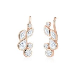 Elli Paar Ohrhänger Earcuff Tropfen Zirkonia 925 Silber