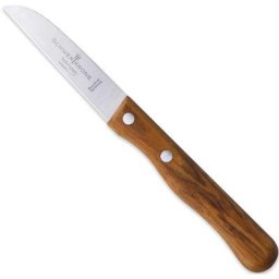 Olivenholz-erleben Gemüsemesser, gerade Klinge, Olivenholzgriff, Klingenlänge 13 cm