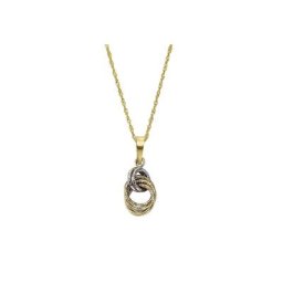 CELESTA Kette mit Anhänger 375/- Gelb-/Weißgold