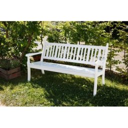 Blome Gartenbank Hohenzollern, 3er Bank, 160 cm, weiß
