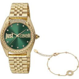 Roberto Cavalli Uhren-Set Edelstahl Damenuhren Damen