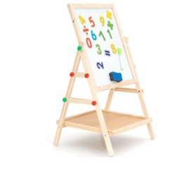 Magnettafel und Kreidetafel 2 in 1 Montessori Robincool Harvard 41x35x65 cm aus Ökologischem Holz