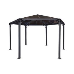 Aluminium Pavillon Monaco 6-eckig Anthrazit 220x288 cm - Palram-canopia
