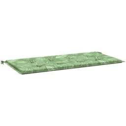 Gartenbank-Auflage Blattmuster 100x50x3 cm Oxford-Gewebe Vidaxl Grün